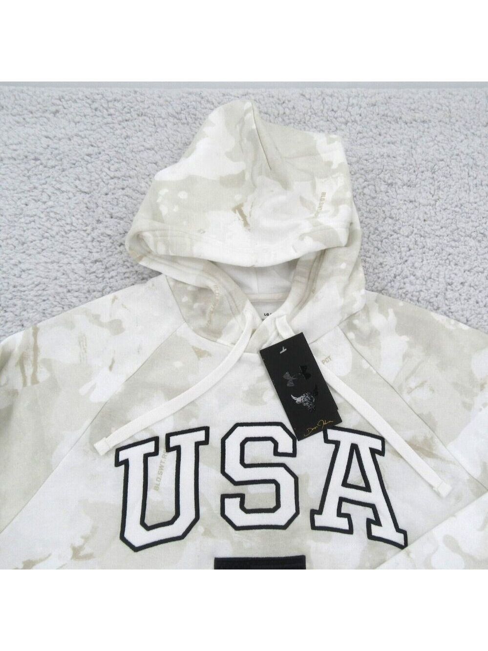 Under Armour Project Rock Veterans USA Camo Hoodie Mens Size Large NEW - Picture 4 of 16